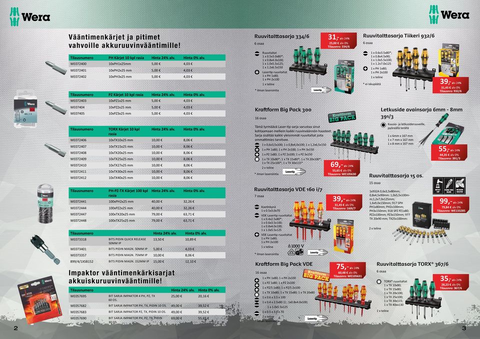 WE072403 xpz1x mm 5,00 4,03 WE07404 xpz2x mm 5,00 4,03 WE07405 xpz3x mm 5,00 4,03 Hinta 24% alv. Hinta 0% alv.