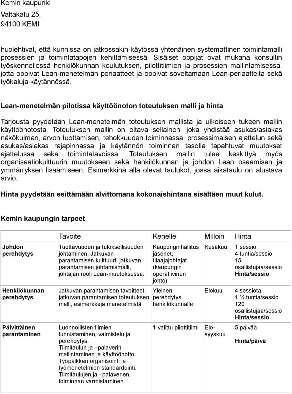 Lean-periaatteita sekä työkaluja käytännössä.