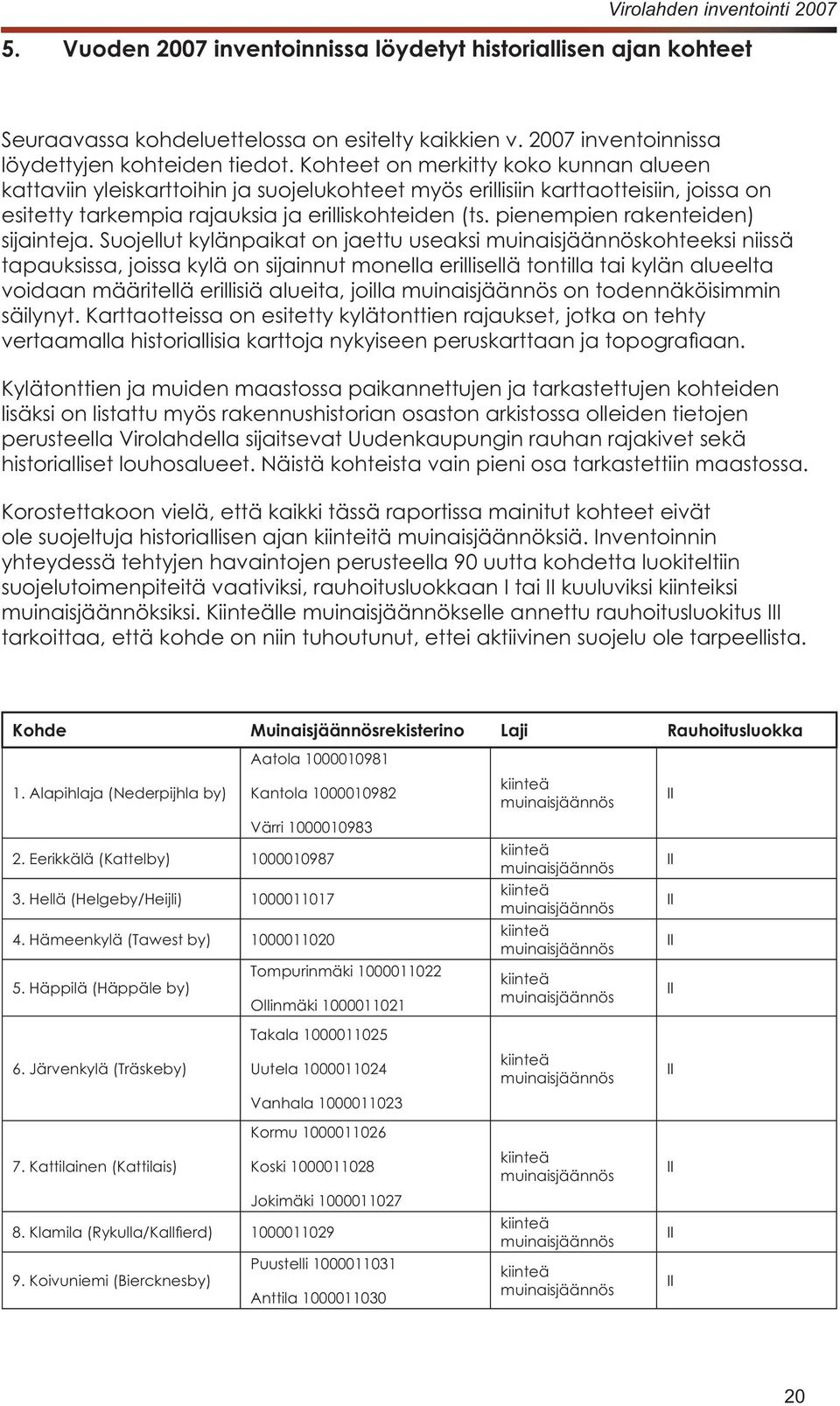 listattu myös rakennushistorian osaston arkistossa olleiden tietojen Korostettakoon vielä, että kaikki tässä raportissa mainitut kohteet eivät yhteydessä tehtyjen havaintojen perusteella 90 uutta