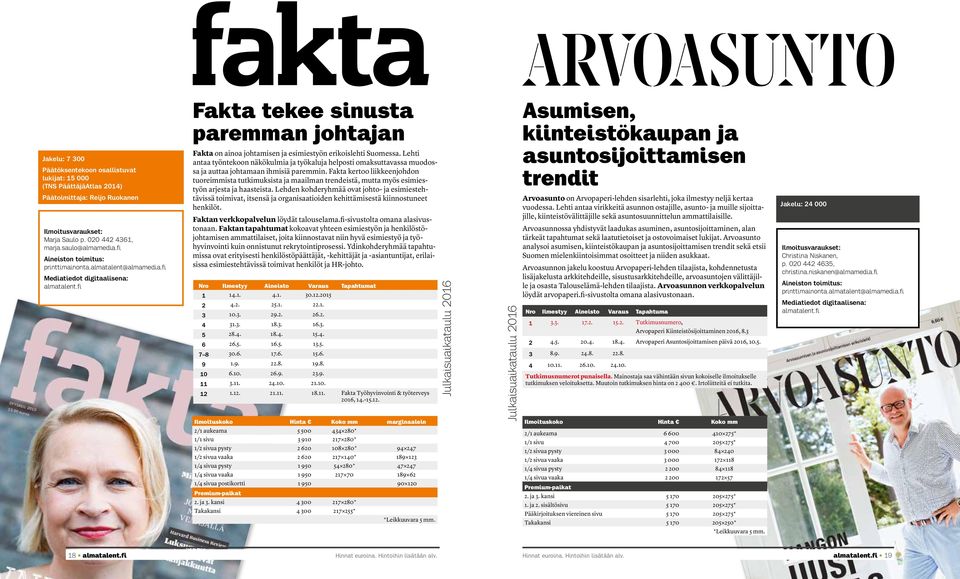 fi Fakta tekee sinusta paremman johtajan Fakta on ainoa johtamisen ja esimiestyön erikoislehti Suomessa.