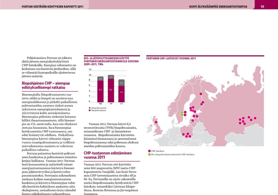 Biopohjainen CHP aiempaa edistyksellisempi ratkaisu Bioenergialla (biopolttoaineesta tuotettu sähkö ja lämpö) on uusiutuvana energianlähteenä ja pitkälti paikallisten polttoaineiden ansiosta tärkeä