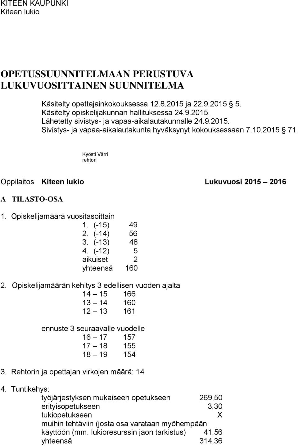 (-15) 49 2. (-14) 56 3. (-13) 48 4. (-12) 5 aikuiset 2 yhteensä 160 2.
