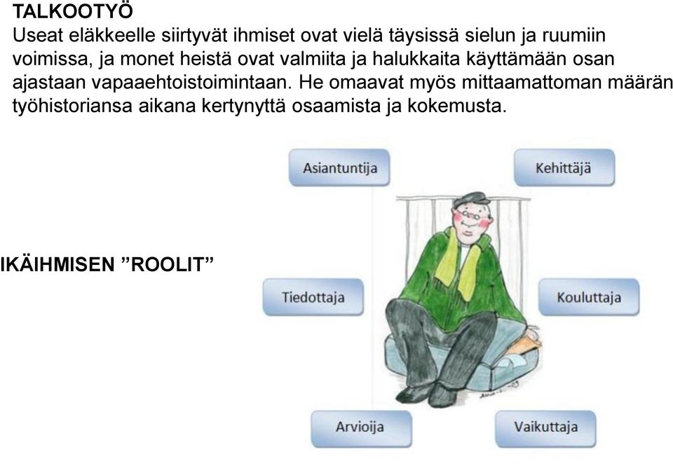 osan ajastaan vapaaehtoistoimintaan.