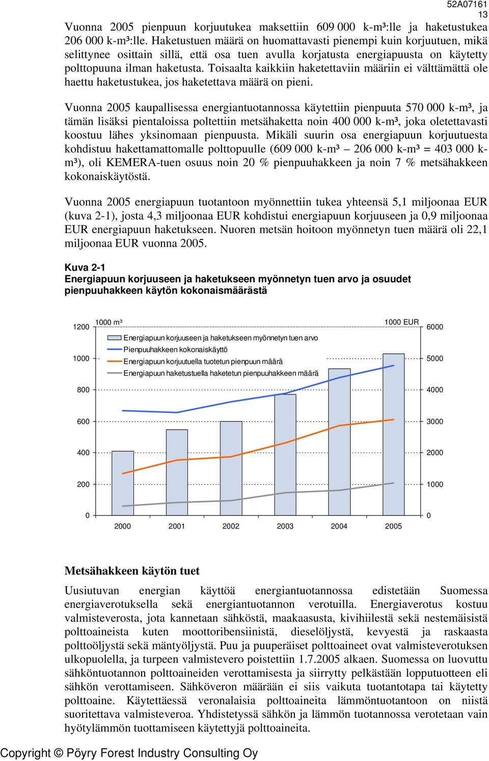 Toisaalta kaikkiin haketettaviin määriin ei välttämättä ole haettu haketustukea, jos haketettava määrä on pieni.