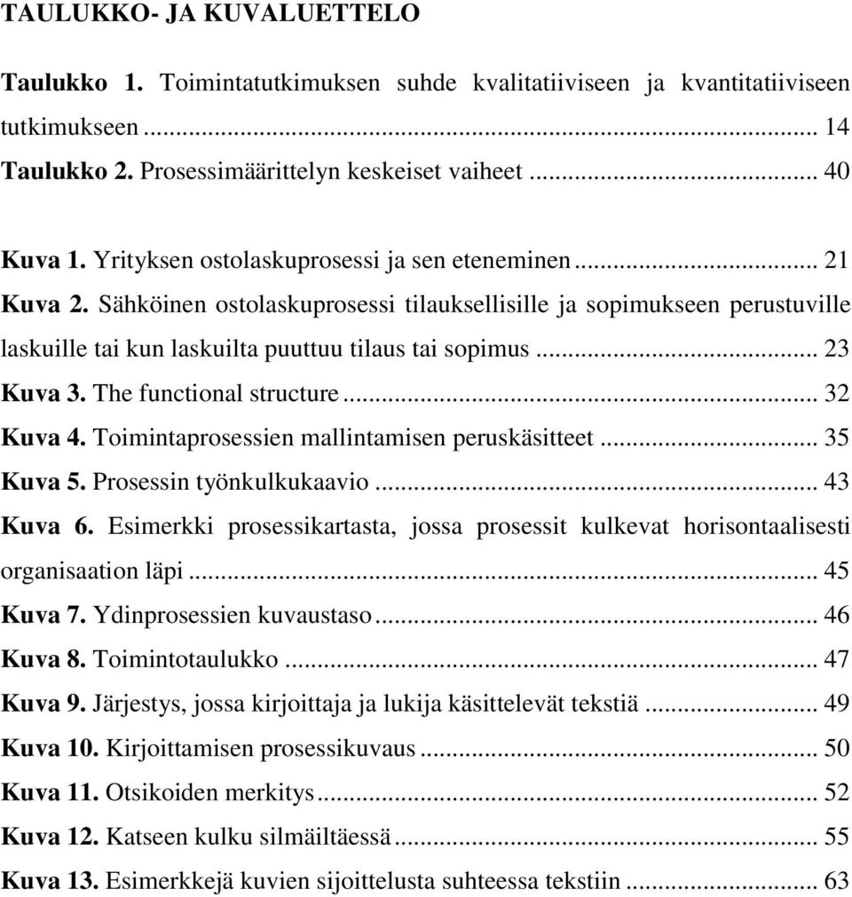 The functional structure... 32 Kuva 4. Toimintaprosessien mallintamisen peruskäsitteet... 35 Kuva 5. Prosessin työnkulkukaavio... 43 Kuva 6.