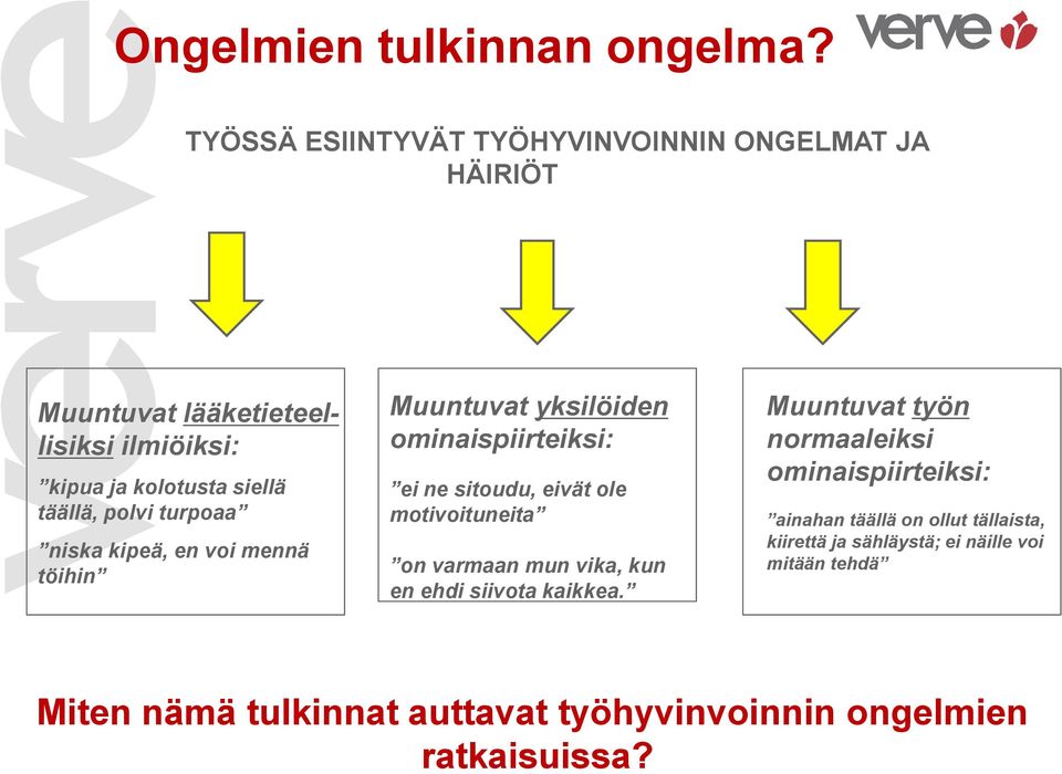 polvi turpoaa niska kipeä, en voi mennä töihin Muuntuvat yksilöiden ominaispiirteiksi: ei ne sitoudu, eivät ole motivoituneita on