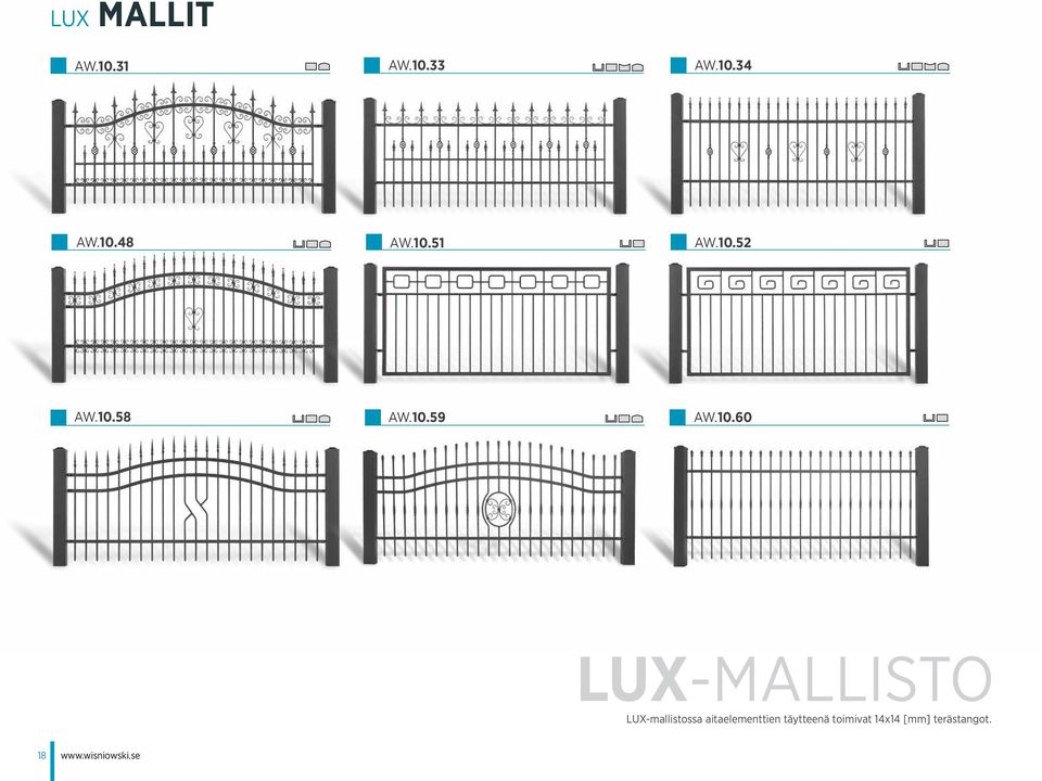 LUX-mallisto LUX-mallistossa aitaelementtien
