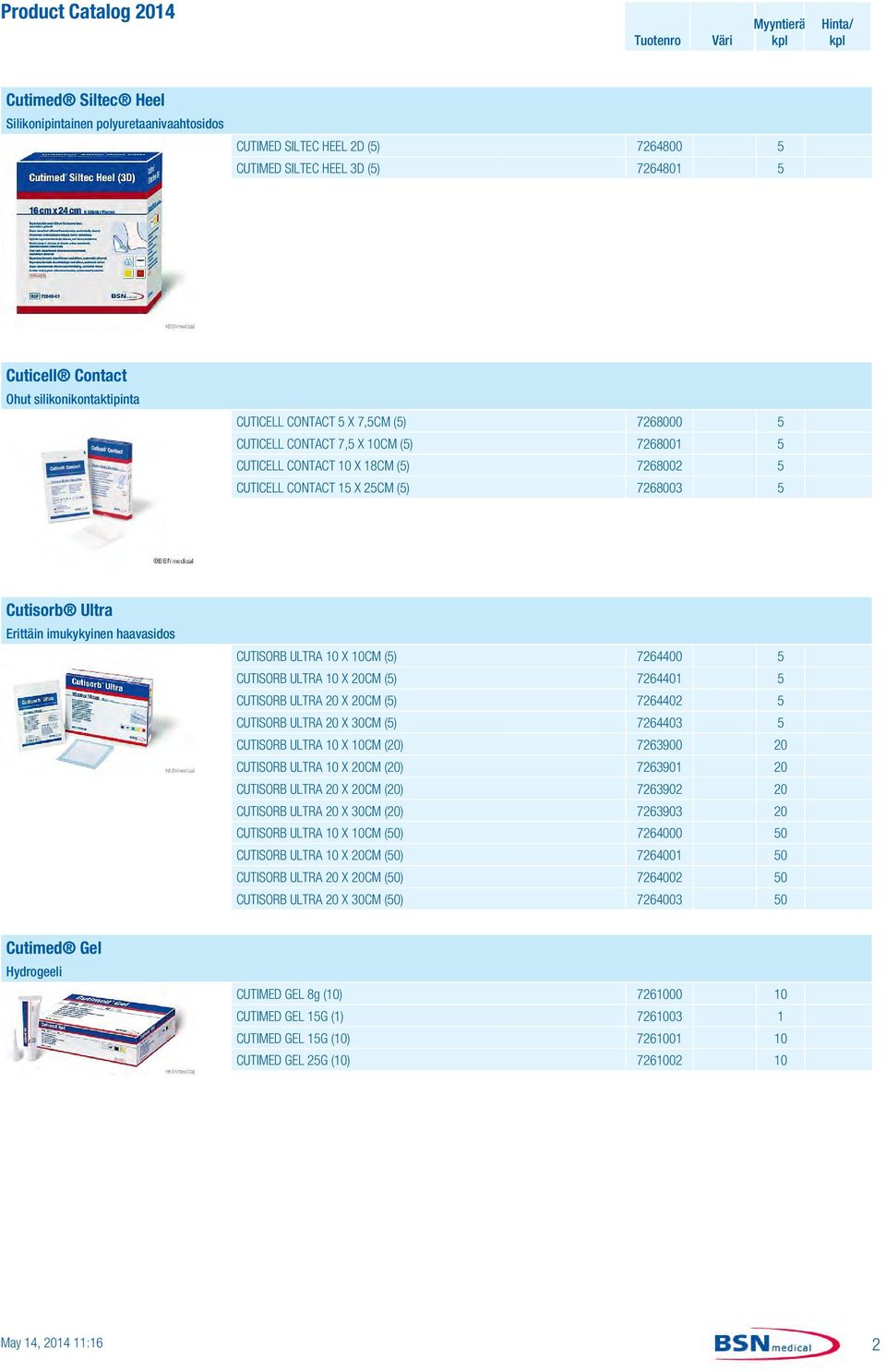 CUTISORB ULTRA 10 X 10CM (5) 7264400 5 CUTISORB ULTRA 10 X 20CM (5) 7264401 5 CUTISORB ULTRA 20 X 20CM (5) 7264402 5 CUTISORB ULTRA 20 X 30CM (5) 7264403 5 CUTISORB ULTRA 10 X 10CM (20) 7263900 20