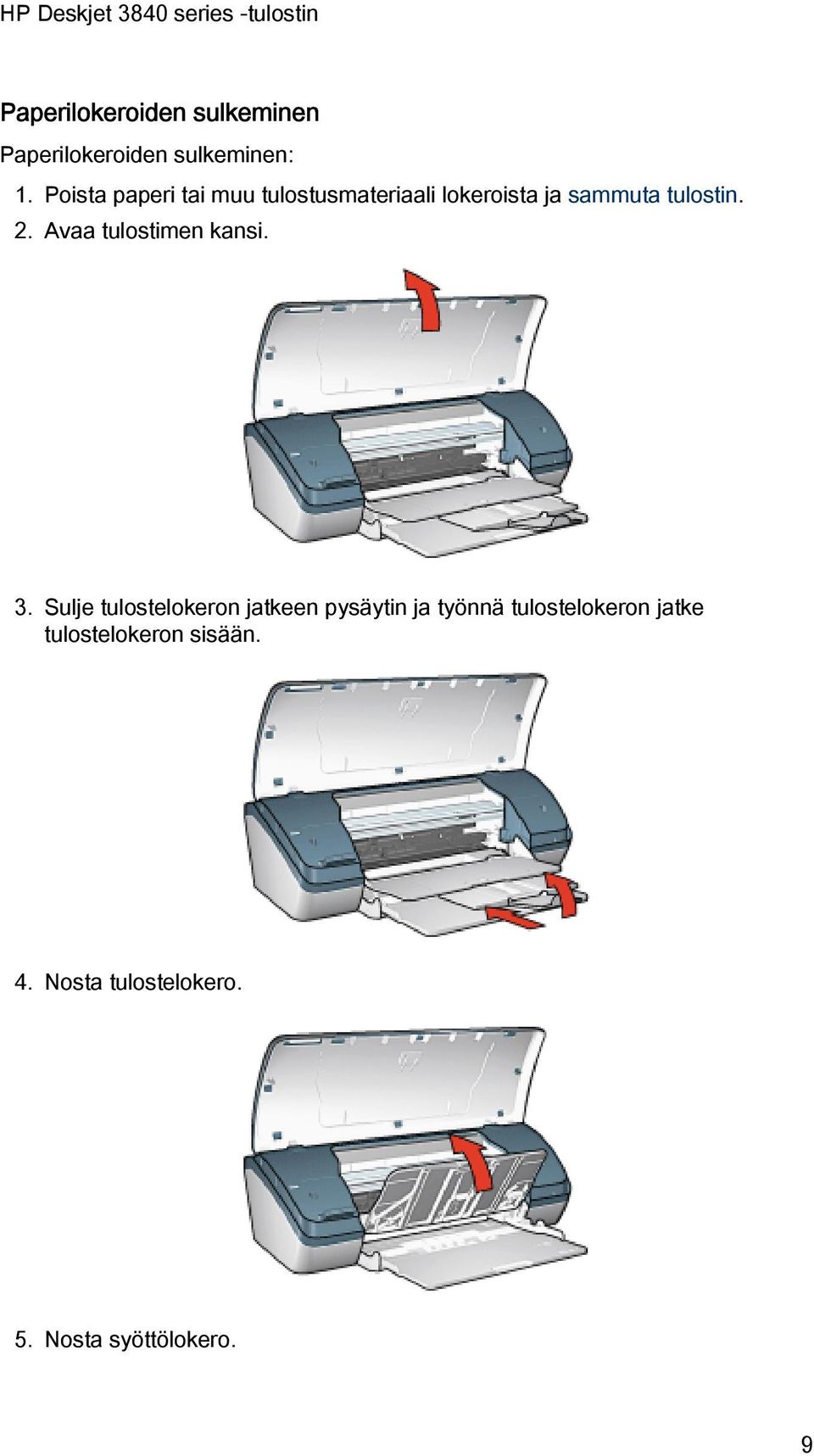 Avaa tulostimen kansi. 3.