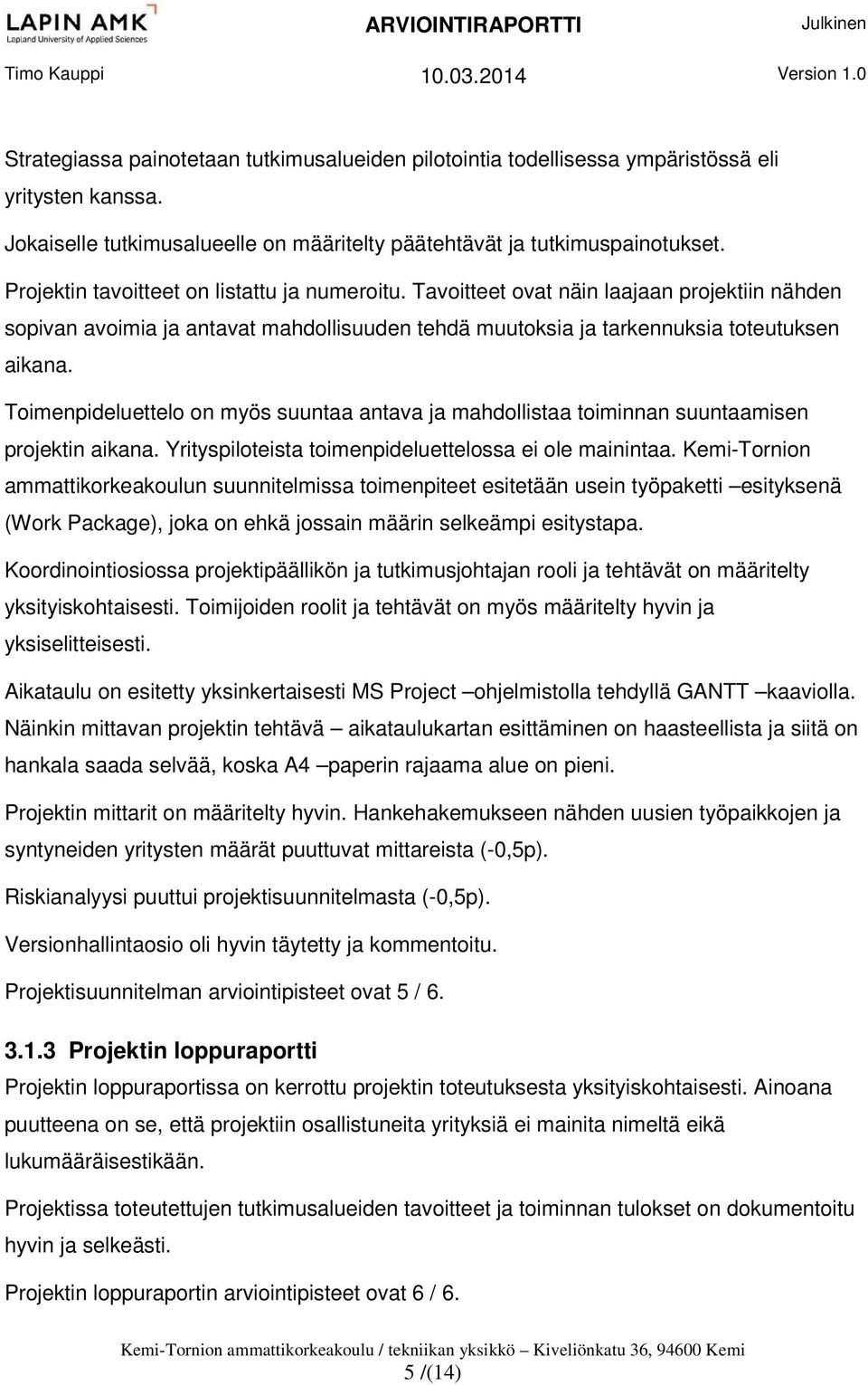 Toimenpideluettelo on myös suuntaa antava ja mahdollistaa toiminnan suuntaamisen projektin aikana. Yrityspiloteista toimenpideluettelossa ei ole mainintaa.