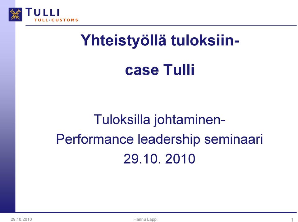 Performance leadership