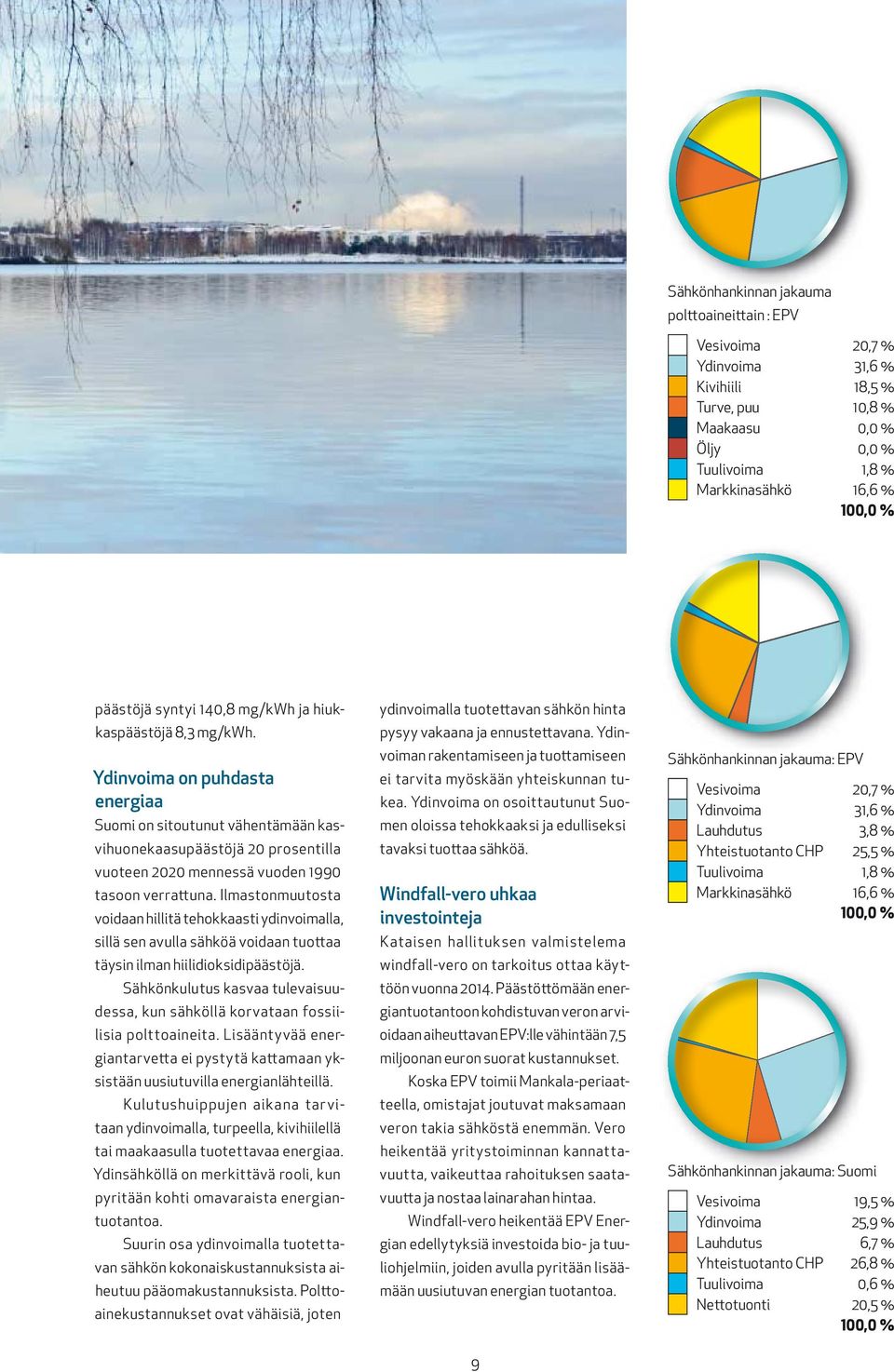 Ydinvoima on puhdasta energiaa Suomi on sitoutunut vähentämään kasvihuonekaasupäästöjä 20 prosentilla vuoteen 2020 mennessä vuoden 1990 tasoon verrattuna.