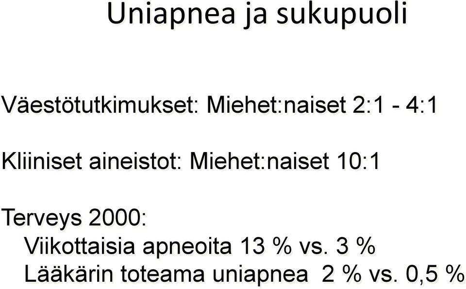 Miehet:naiset 10:1 Terveys 2000: Viikottaisia