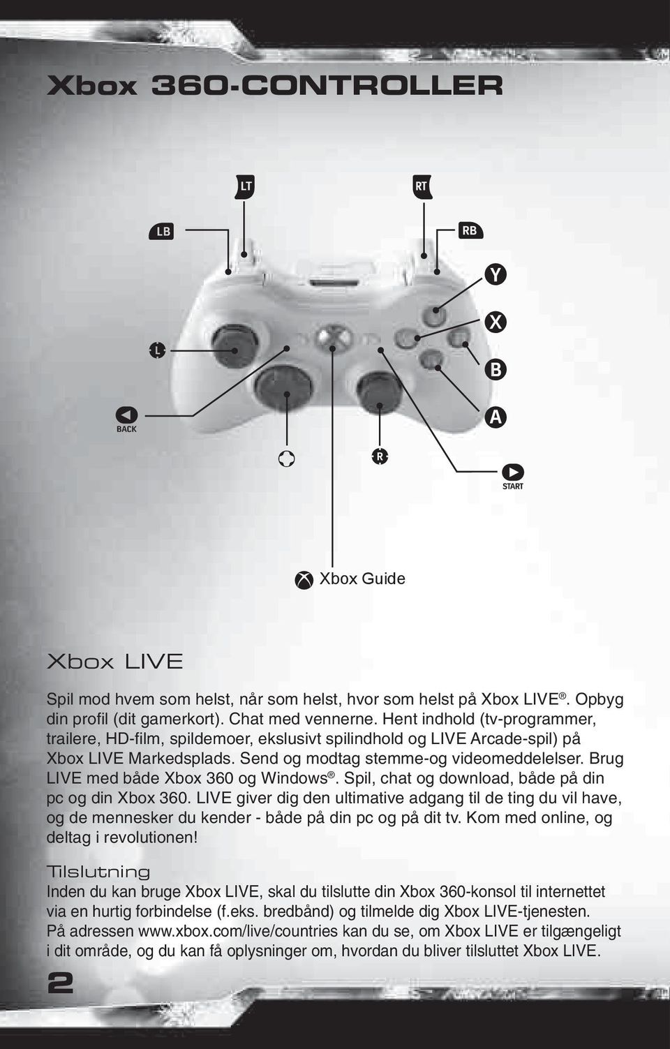 Brug LIVE med både Xbox 360 og Windows. Spil, chat og download, både på din pc og din Xbox 360.