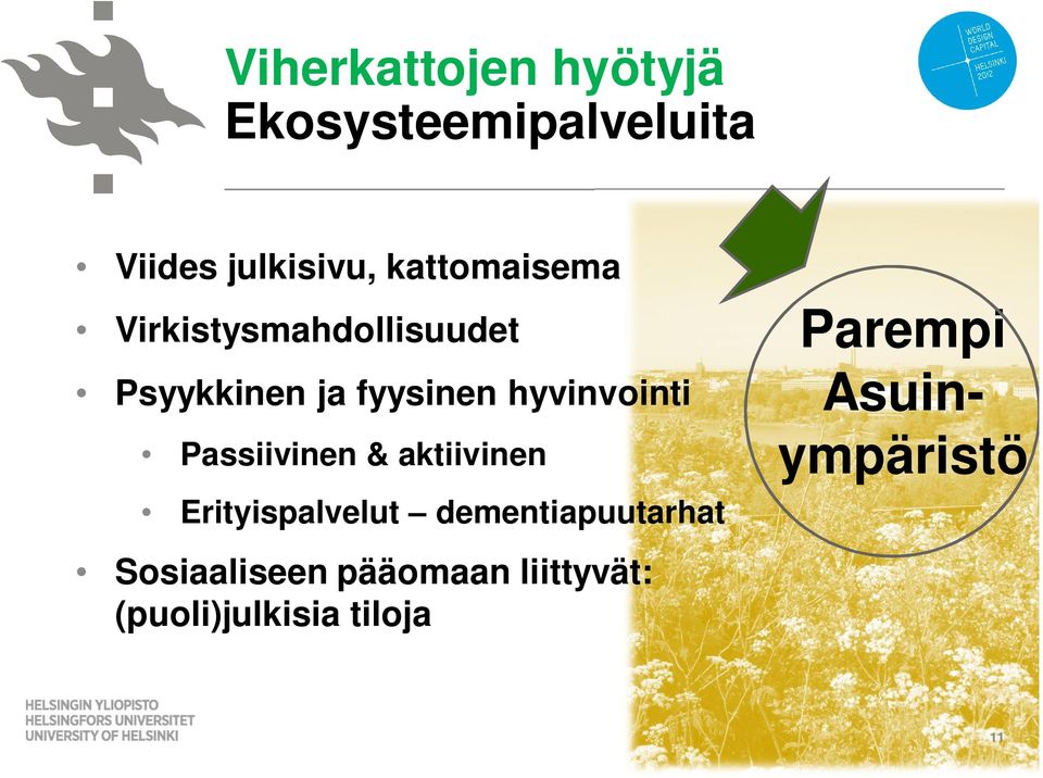 aktiivinen Erityispalvelut dementiapuutarhat Parempi Asuinympäristö