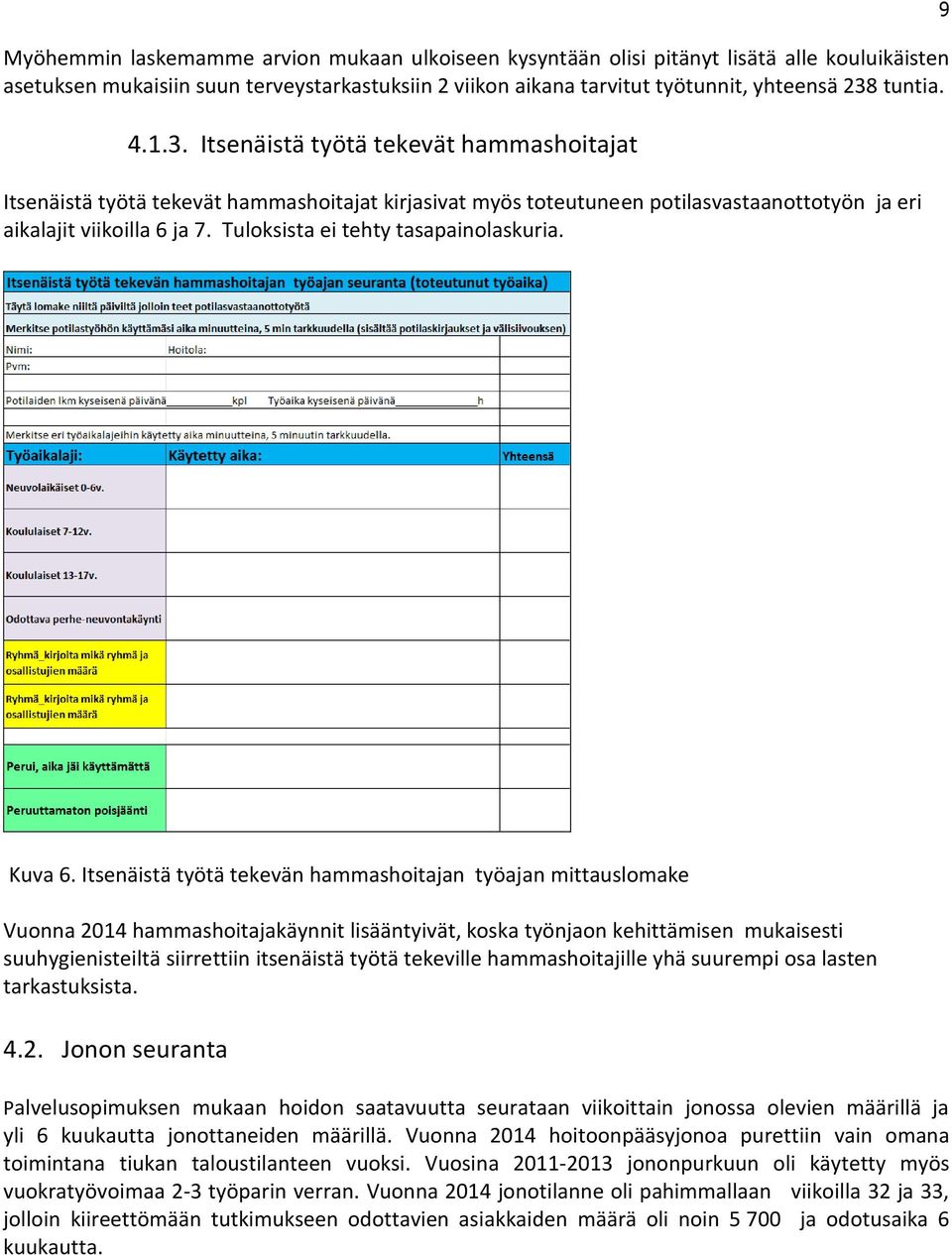 Tuloksista ei tehty tasapainolaskuria. 9 Kuva 6.