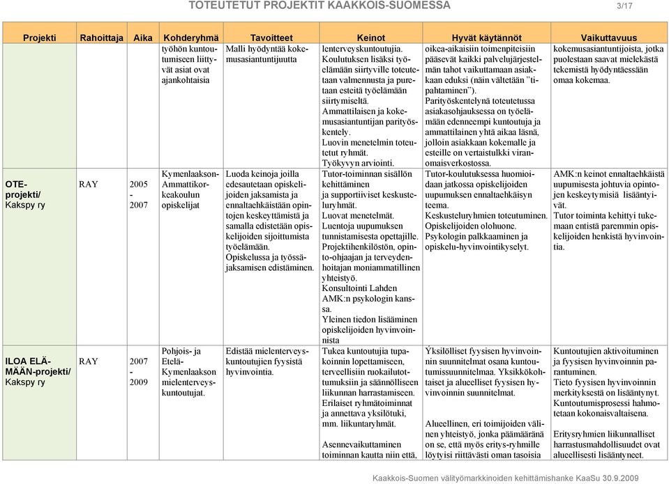 Parityöskentelynä toteutetussa asiakasohjauksessa on työelämään edenneempi kuntoutuja ja ammattilainen yhtä aikaa läsnä, jolloin asiakkaan kokemalle ja esteille on vertaistulkki viranomaisverkostossa.