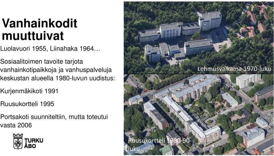 1980-luvun uudistus: Lehmusvalkama 1970 luku Kurjenmäkikoti 1991