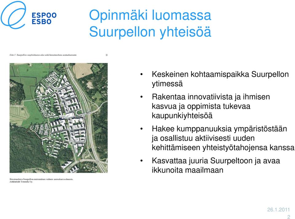 kaupunkiyhteisöä Hakee kumppanuuksia ympäristöstään ja osallistuu aktiivisesti