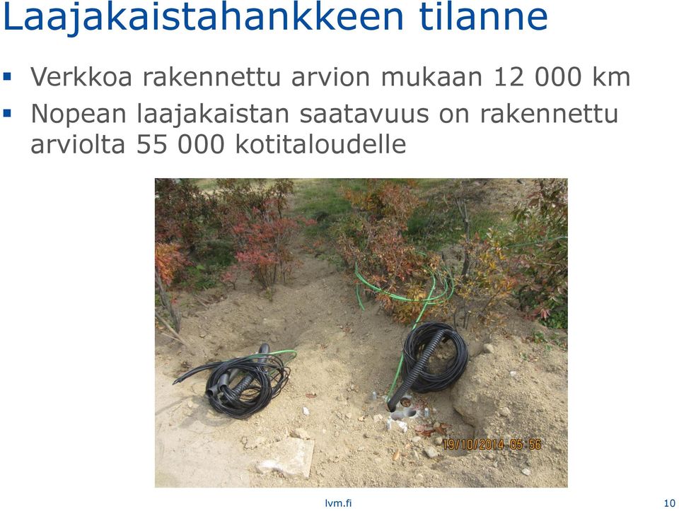 Nopean laajakaistan saatavuus on