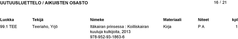 Itäkairan prinsessa :