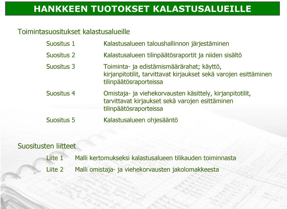 esittäminen tilinpäätösraporteissa Omistaja- ja viehekorvausten käsittely, kirjanpitotilit, tarvittavat kirjaukset sekä varojen esittäminen tilinpäätösraporteissa