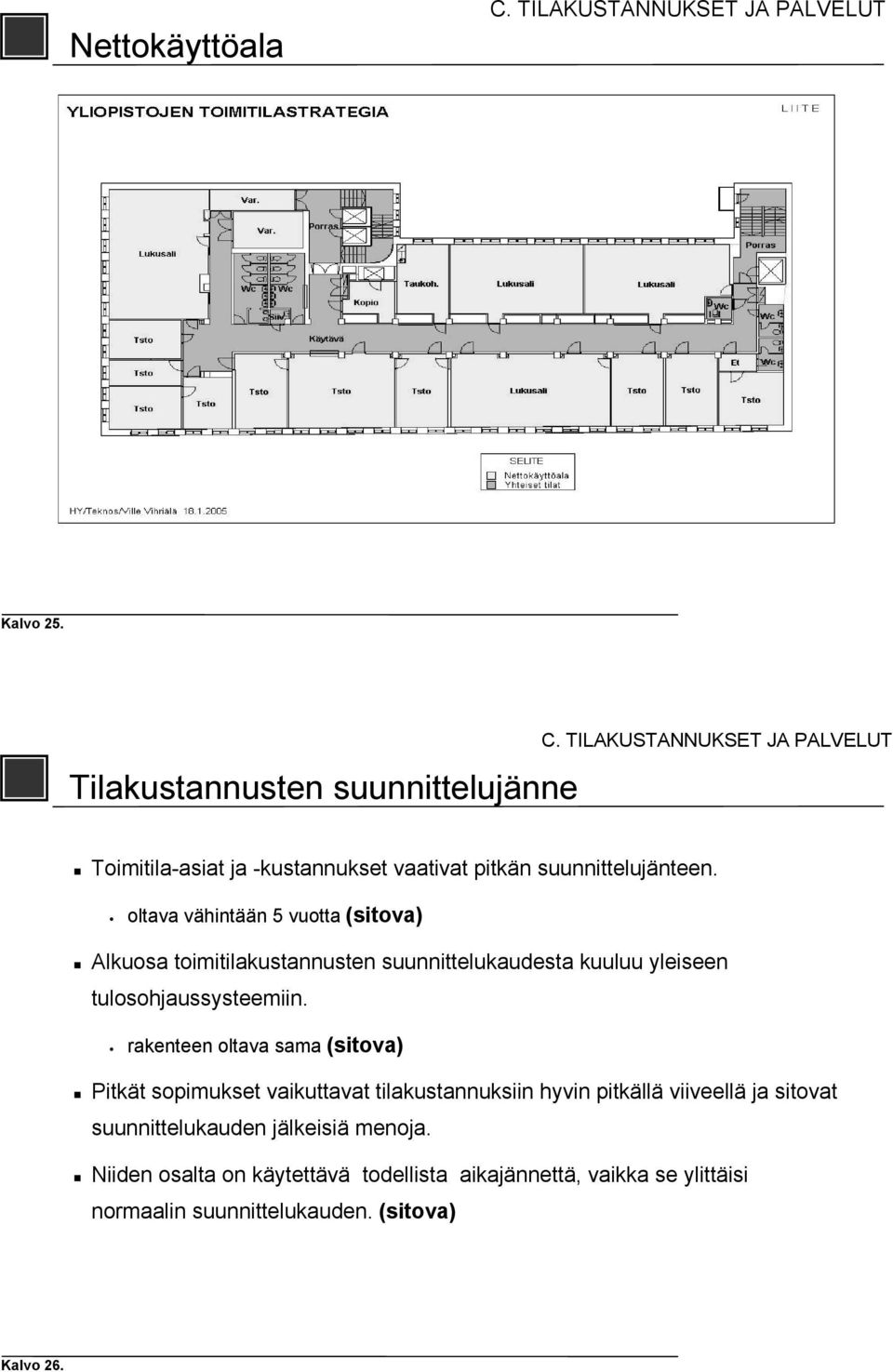 oltava vähintään 5 vuotta (sitova) Alkuosa toimitilakustannusten suunnittelukaudesta kuuluu yleiseen tulosohjaussysteemiin.