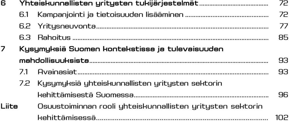 .. 85 7 Kysymyksiä Suomen kontekstissa ja tulevaisuuden mahdollisuuksista... 93 7.