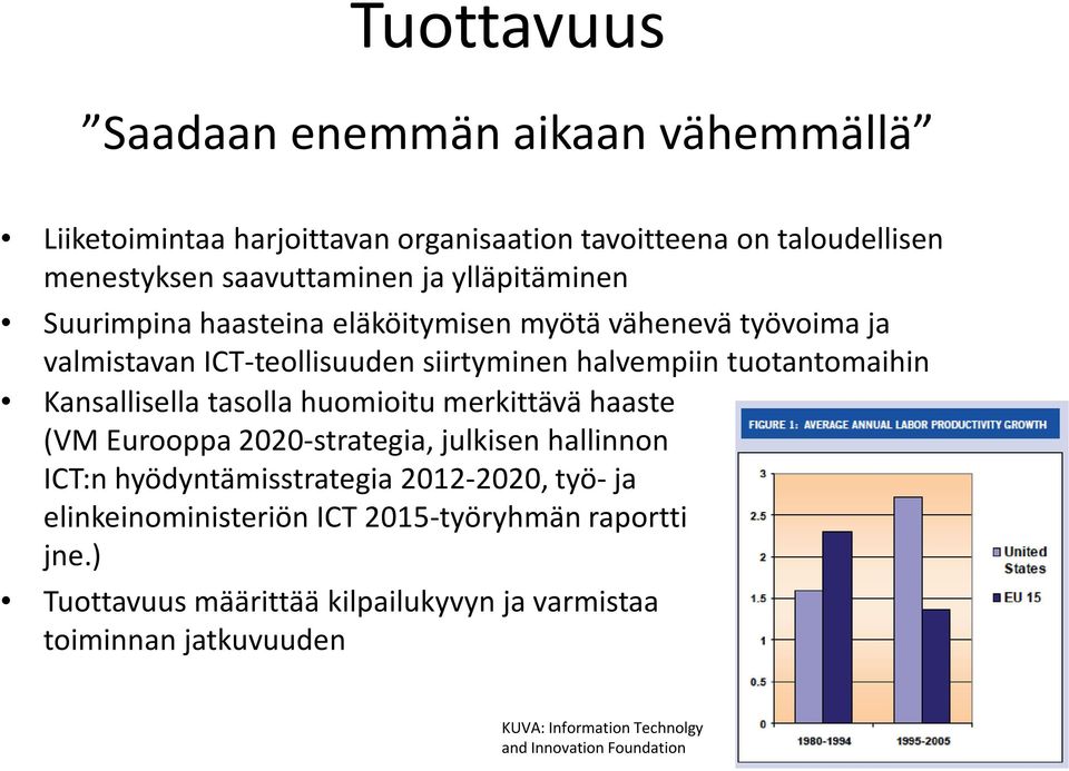 Kansallisella tasolla huomioitu merkittävä haaste (VM Eurooppa 2020-strategia, julkisen hallinnon ICT:n hyödyntämisstrategia 2012-2020, työ- ja