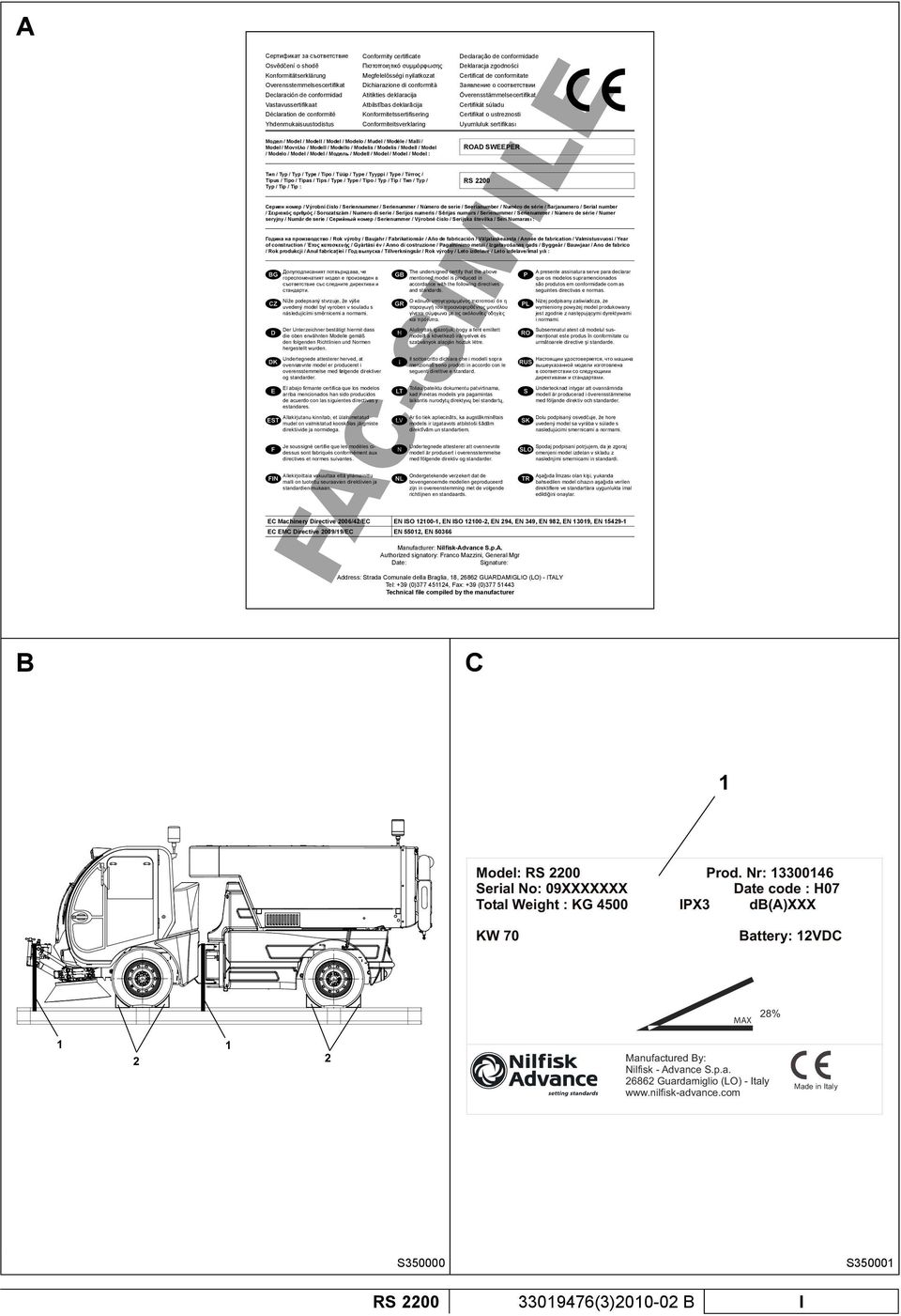 Conformiteitsverklaring Declaração de conformidade Deklaracja zgodności Certificat de conformitate Заявление о соответствии Överensstämmelsecertifikat Certifikát súladu Certifikat o ustreznosti