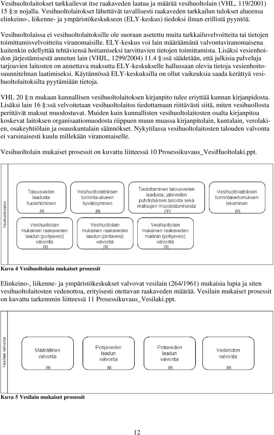 Vesihuoltolaissa ei vesihuoltolaitoksille ole suoraan asetettu muita tarkkailuvelvoitteita tai tietojen toimittamisvelvoitteita viranomaisille.