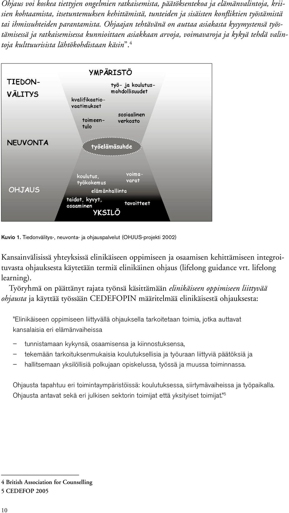 Ohjaajan tehtävänä on auttaa asiakasta kysymystensä työstämisessä ja ratkaisemisessa kunnioittaen asiakkaan arvoja, voimavaroja ja kykyä tehdä valintoja kulttuurisista lähtökohdistaan käsin.