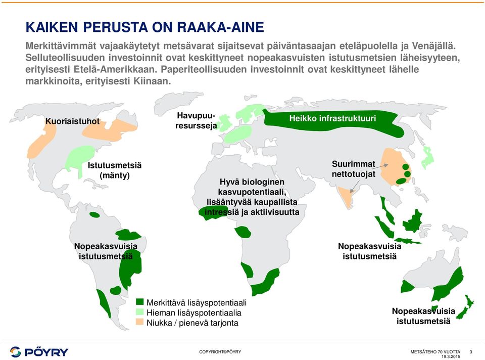 Paperiteollisuuden investoinnit ovat keskittyneet lähelle markkinoita, erityisesti Kiinaan.