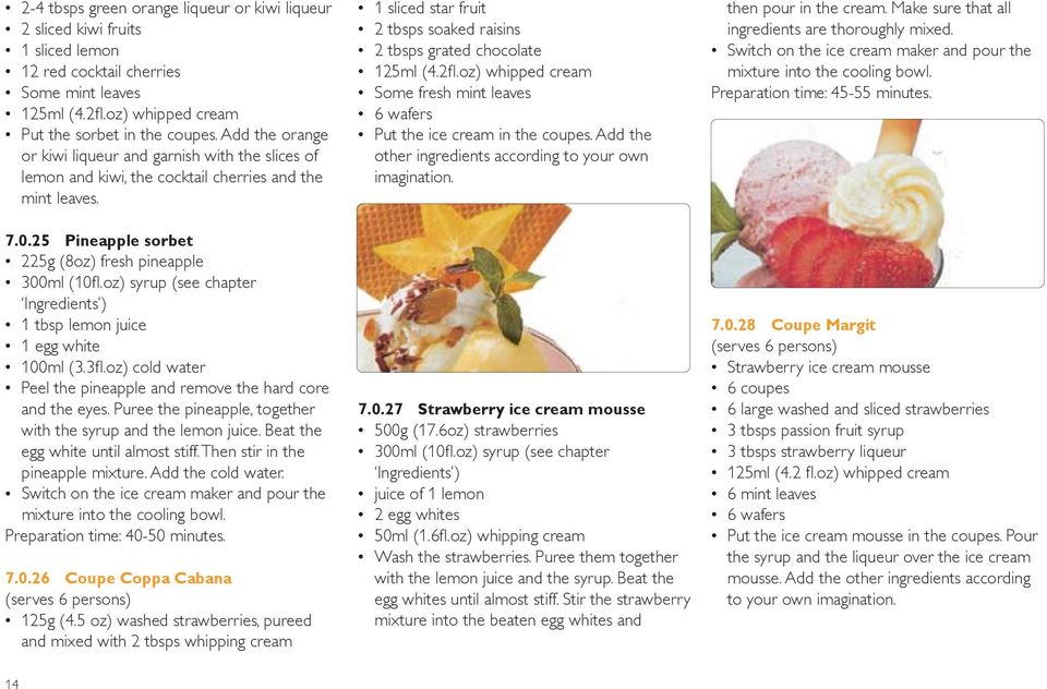 oz) syrup (see chapter Ingredients ) 1 tbsp lemon juice 1 egg white 100ml (3.3fl.oz) cold water Peel the pineapple and remove the hard core and the eyes.