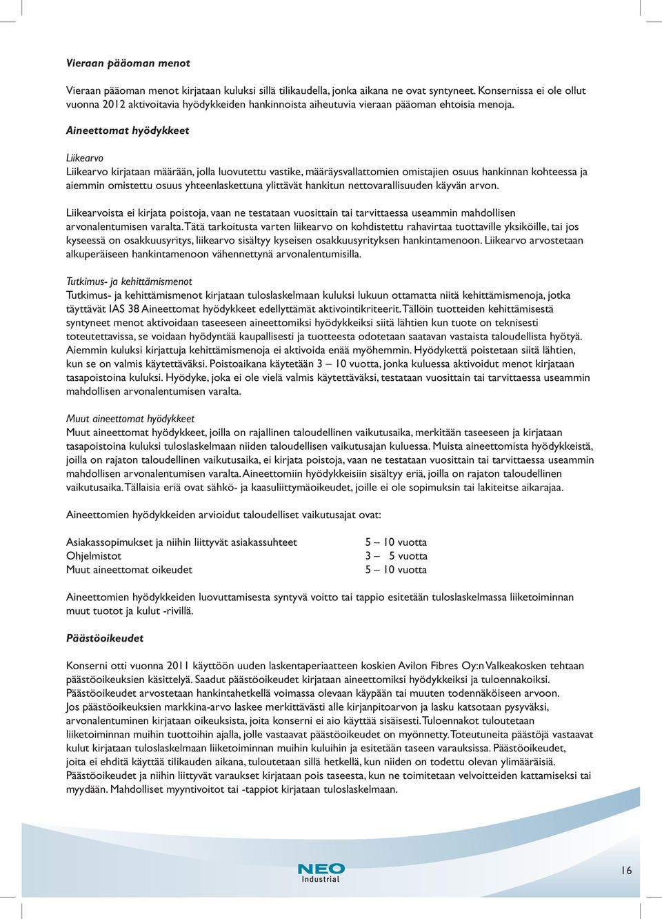 Aineettomat hyödykkeet Liikearvo Liikearvo kirjataan määrään, jolla luovutettu vastike, määräysvallattomien omistajien osuus hankinnan kohteessa ja aiemmin omistettu osuus yhteenlaskettuna ylittävät