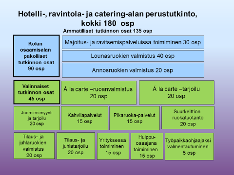Lukuvuosi 2016-2017 oiva Kokin osaamisala, kokki 1.
