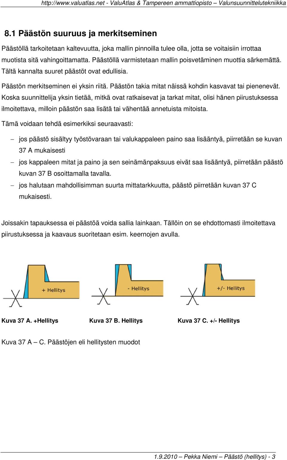 Päästön takia mitat näissä kohdin kasvavat tai pienenevät.