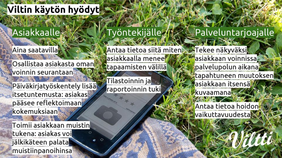 Osallistaa asiakasta oman voinnin seurantaan Päiväkirjatyöskentely lisää itsetuntemusta: asiakas pääsee reflektoimaan kokemuksiaan
