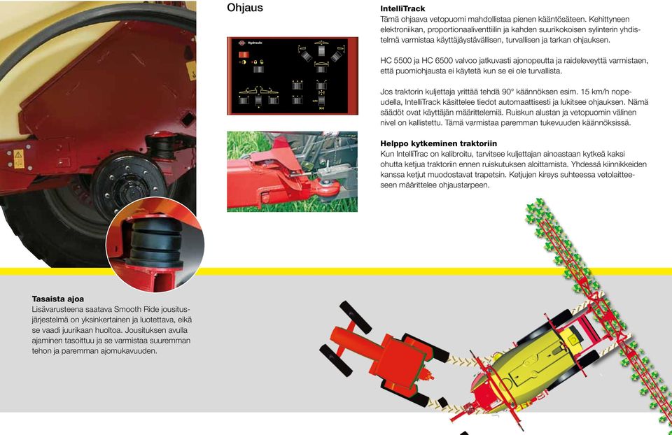 HC 5500 ja HC 6500 valvoo jatkuvasti ajonopeutta ja raideleveyttä varmistaen, että puomiohjausta ei käytetä kun se ei ole turvallista. Jos traktorin kuljettaja yrittää tehdä 90 käännöksen esim.