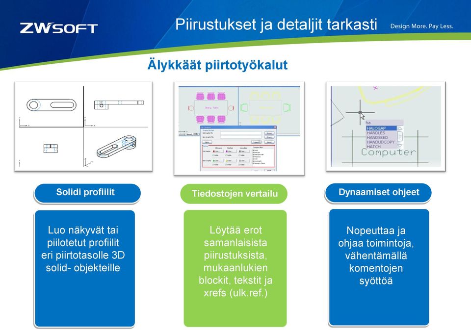 solid- objekteille Löytää erot samanlaisista piirustuksista, mukaanlukien blockit,