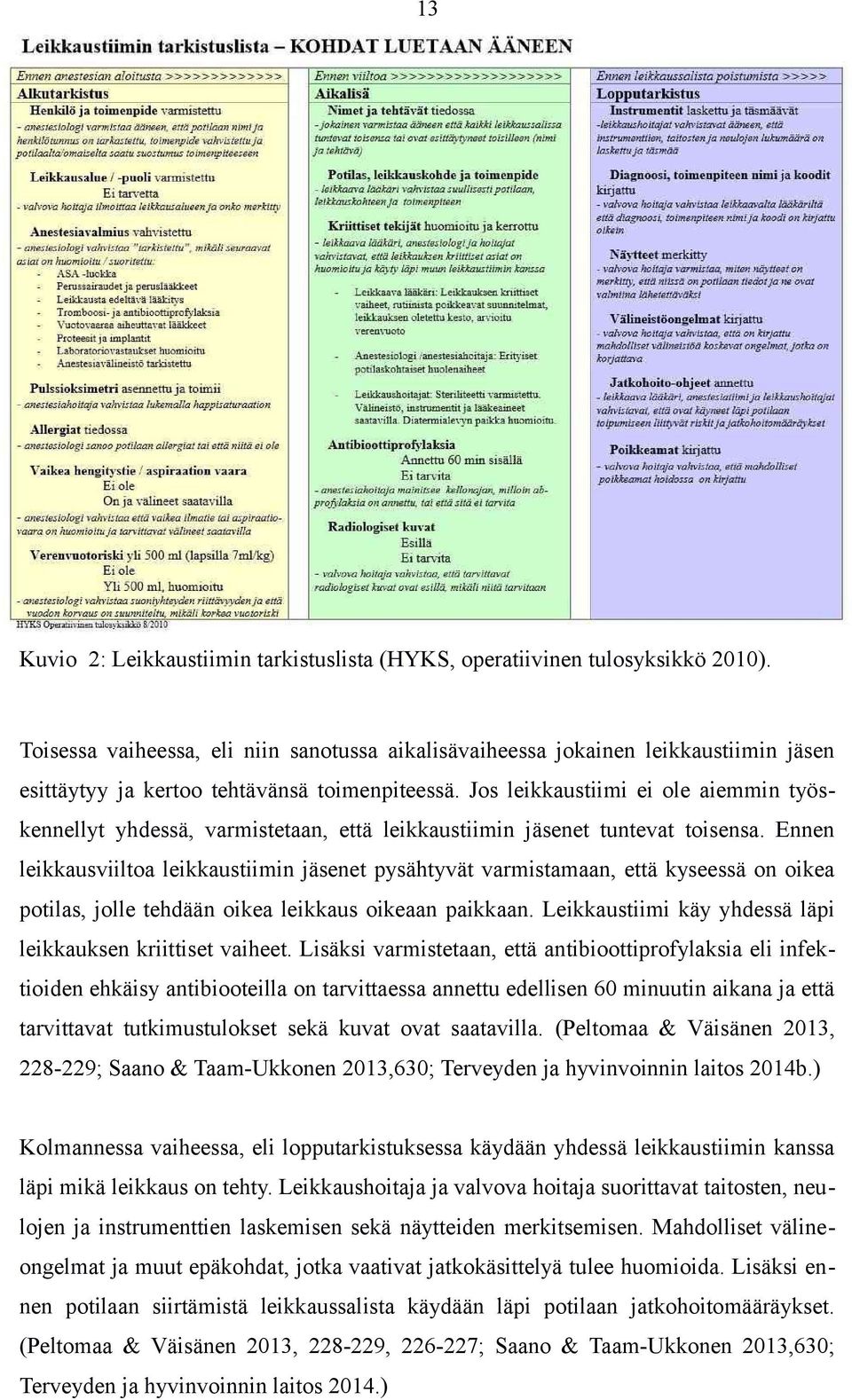 Jos leikkaustiimi ei ole aiemmin työskennellyt yhdessä, varmistetaan, että leikkaustiimin jäsenet tuntevat toisensa.