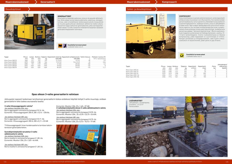 Tarjoamme laajan valikoiman generaattoreita, jotka ovat kapasiteetiltaan alkaen 12,3 kva. Autamme mielellämme tarpeitasi vastaavan generaattorikapasiteetin valinnassa.