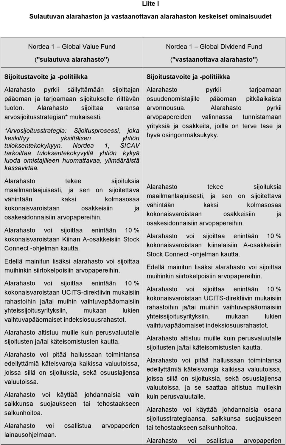 *Arvosijoitusstrategia: Sijoitusprosessi, joka keskittyy yksittäisen yhtiön tuloksentekokykyyn.