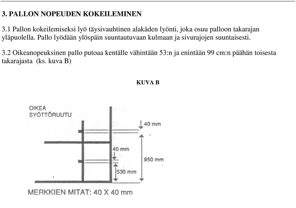 takarajan yläpuolella.