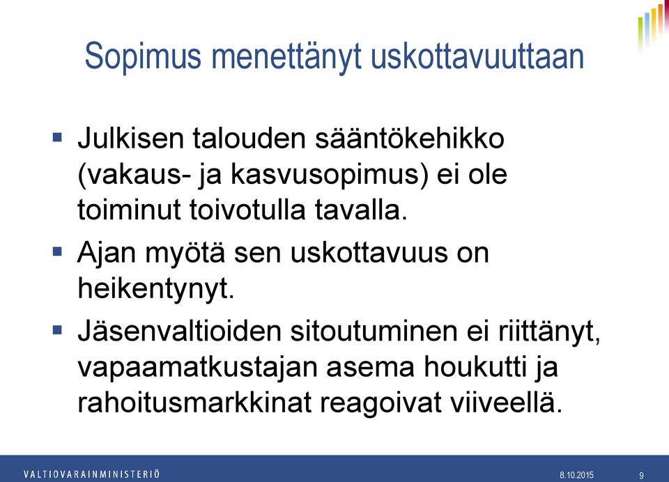 Ajan myötä sen uskottavuus on heikentynyt.