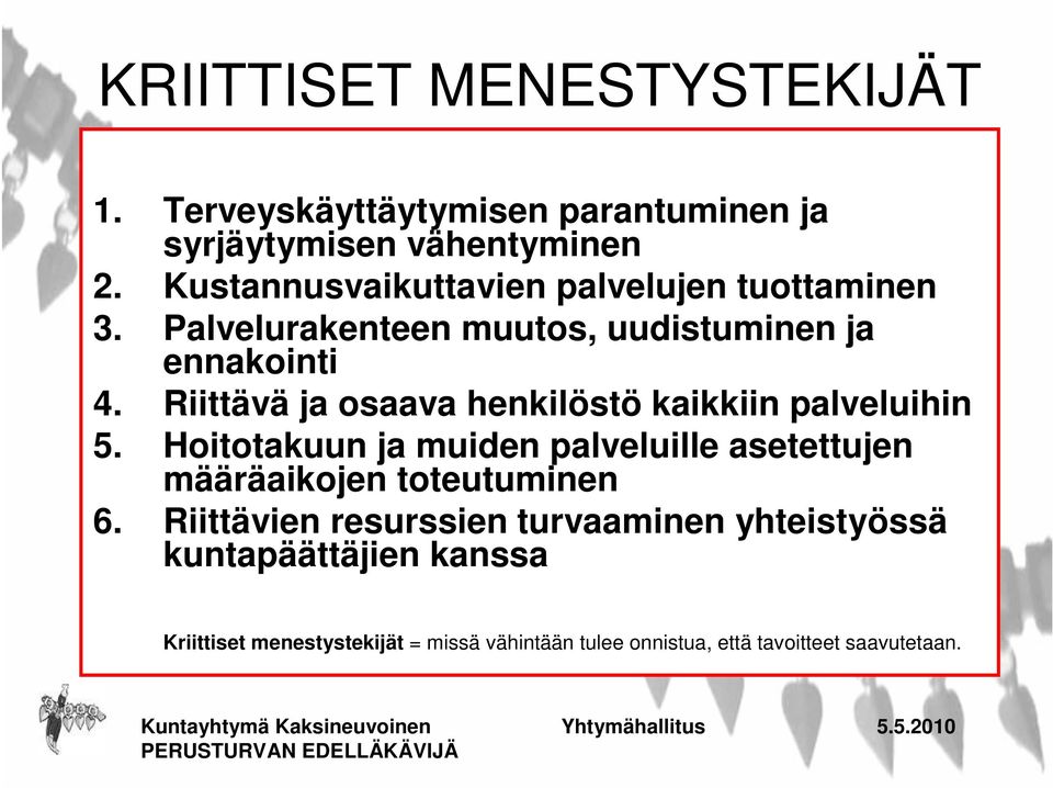 Riittävä ja osaava henkilöstö kaikkiin palveluihin 5.