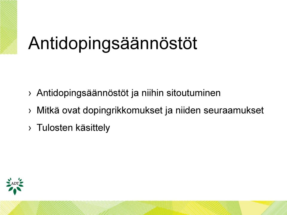 dopingrikkomukset ja niiden