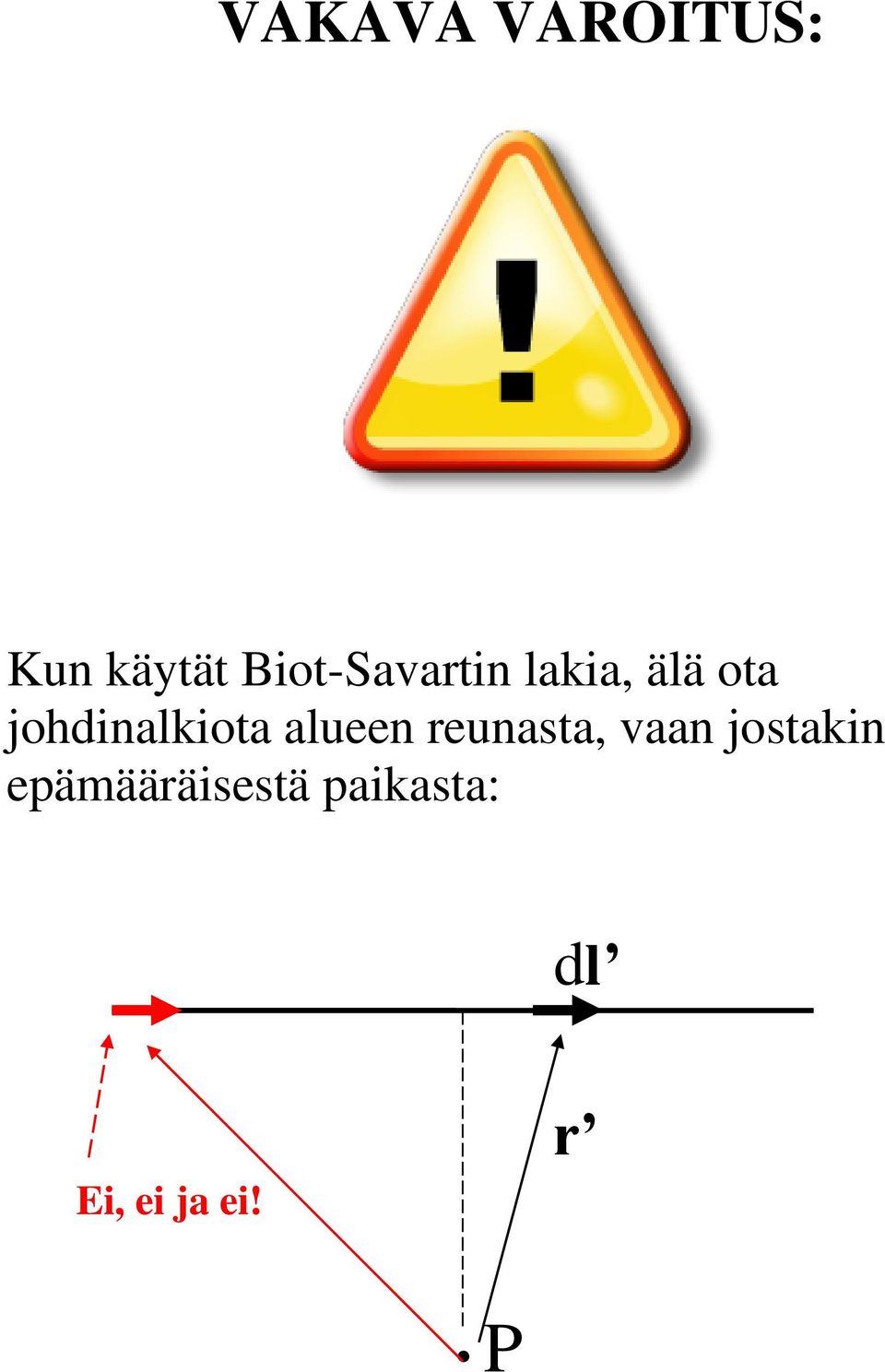 johdinalkiota alueen reunasta, vaan