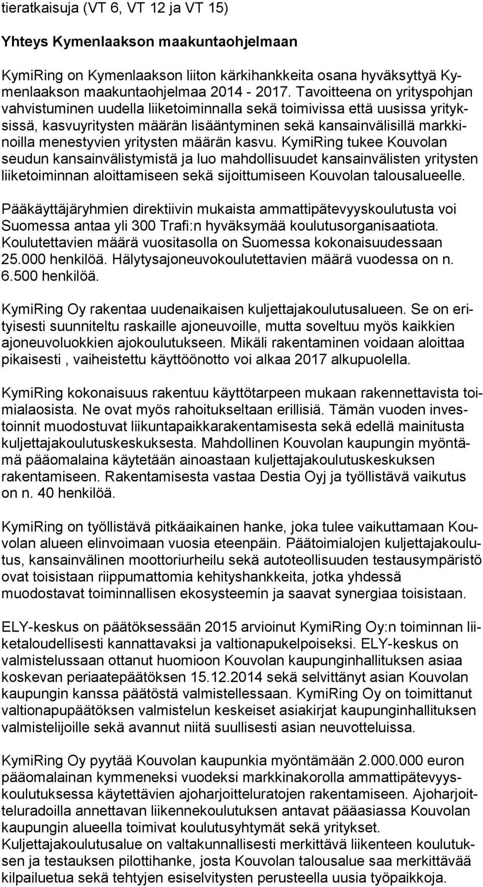 yritysten määrän kasvu.