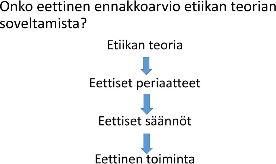 Etiikan teoria Eettiset